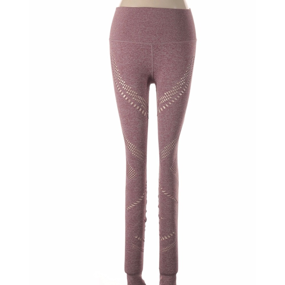 Alo Yoga High-Waist Seamless Radiance Leggings SM Athleisure Heathered Mauve